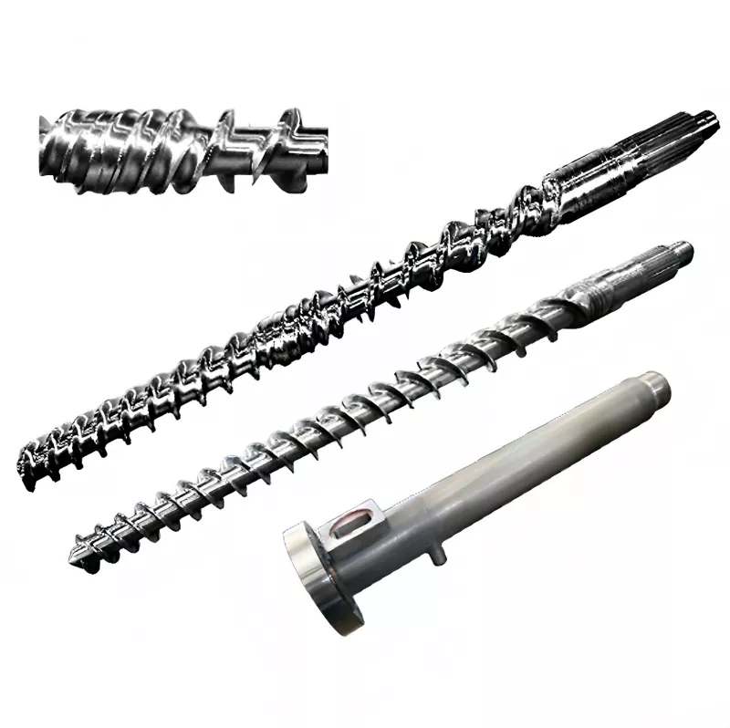 Tornillo y barril de extrusión de caucho